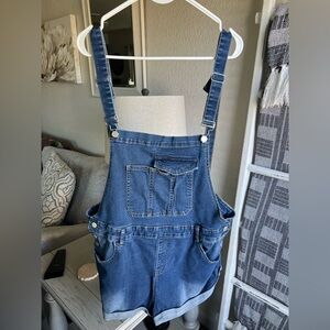 Denim Overalls Shorts 3XL